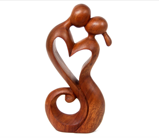 Wooden Eternal Love Sculpture Statue
