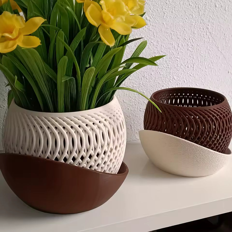 Woven Texture Orchid Planter